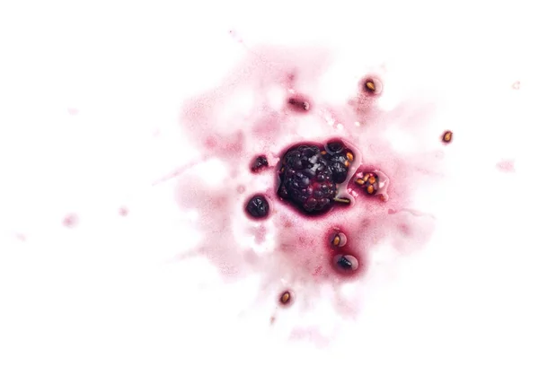 Smashed Mulberry Geïsoleerd Witte Achtergrond — Stockfoto