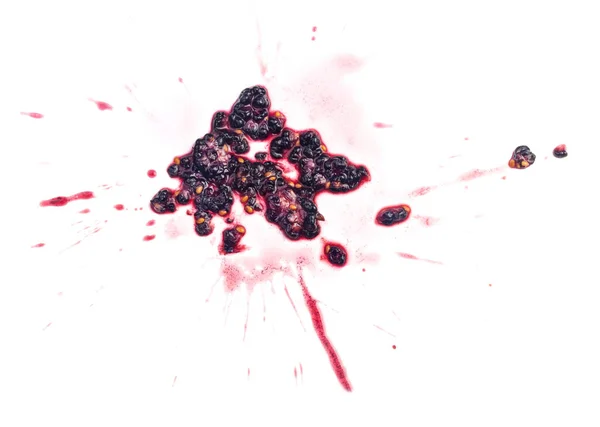 Smashed Mulberry Geïsoleerd Witte Achtergrond — Stockfoto