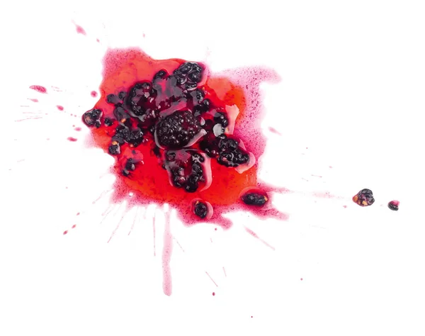 Smashed Mulberry Isolated White Background — Stock Photo, Image