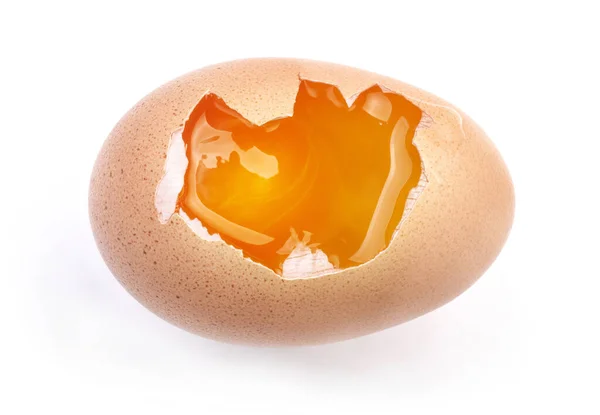 Egg Yolk Shell Isolated White Background — Stock Photo, Image