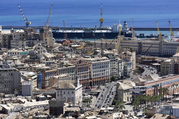 Die Stadt Genua Blick Auf Das Zentrum lizenzfreie Stockfotos