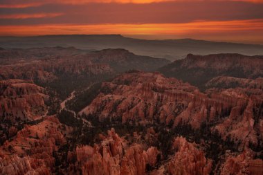 Southwest usa Bryce Canyon National Park (a rocky town of red-rose towers and needles in a closed amphitheater)