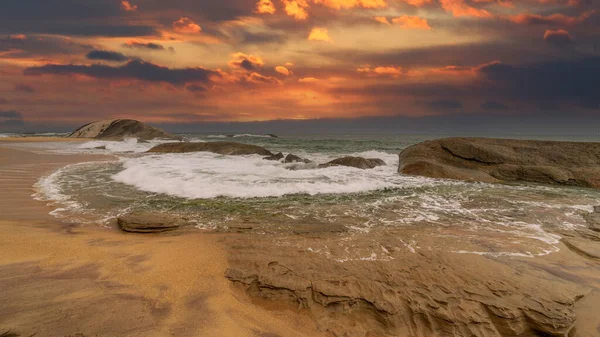 stock image beautiful sunset over the Indian Ocean Sri Lanka