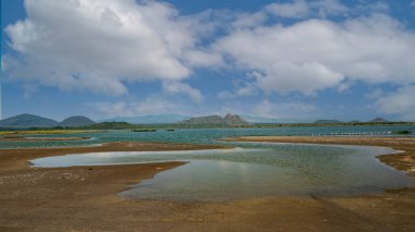 Gün batımında güzel Afrika manzarası (Kenya Afrika)