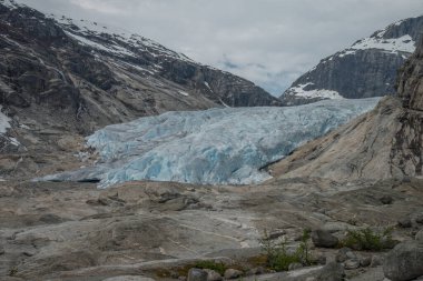 a glacial river beneath the melting glacier of Patagonia.