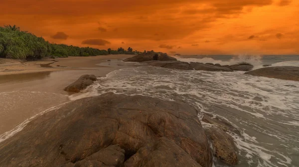 Красивый Закат Над Индийским Океаном Шри Ланка — стоковое фото