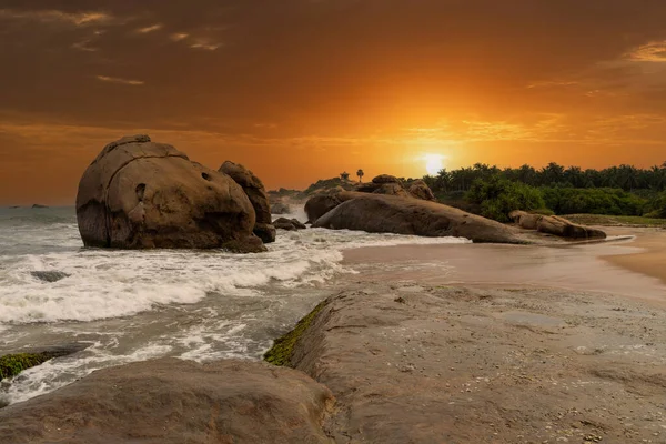 Wunderschöner Sonnenuntergang Über Dem Indischen Ozean Sri Lanka — Stockfoto