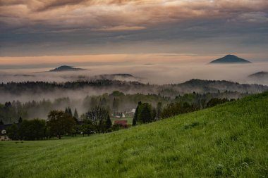 Bohem İsviçre 'de Sonbahar Sabahı, Bohemya, Çek Cumhuriyeti