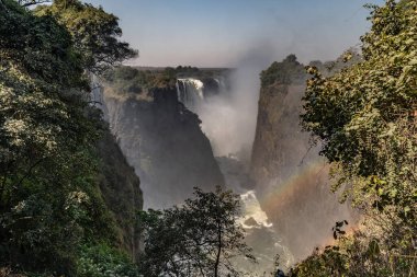 Victoria Şelalesi 'nin Zimbabwe Zambiya Sınırı' na yakın..