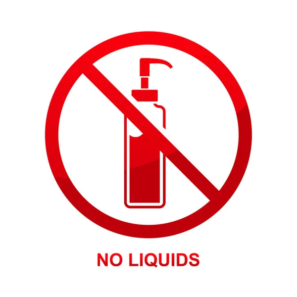 Liquids Sign Isolated White Background Vector Illustration — Stock Vector