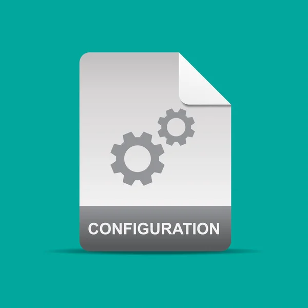 Icona Del File Configurazione Isolata Sull Illustrazione Vettoriale Sfondo — Vettoriale Stock
