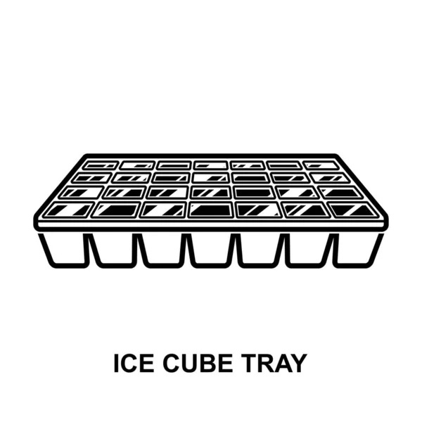 Ice Cube Icona Cocktail Isolato Sfondo Vettoriale Illustrazione — Vettoriale Stock