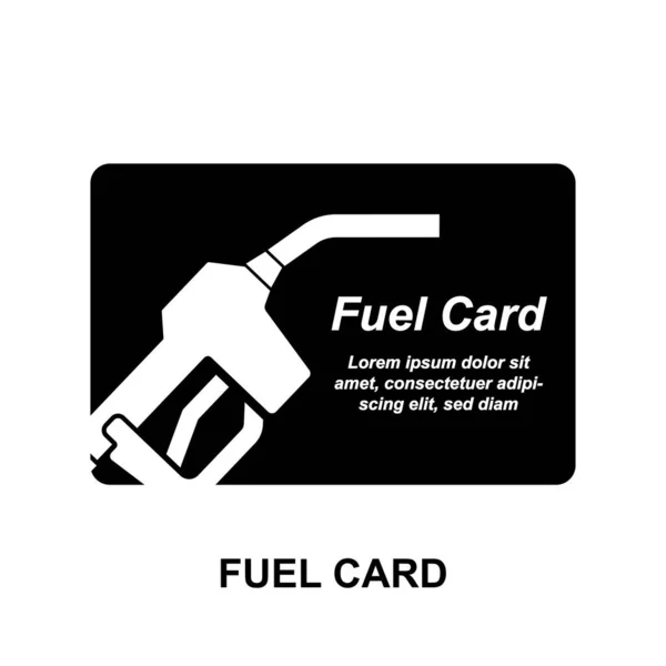 Üzemanyag Kártya Ikon Elszigetelt Háttér Vektor Illusztráció — Stock Vector
