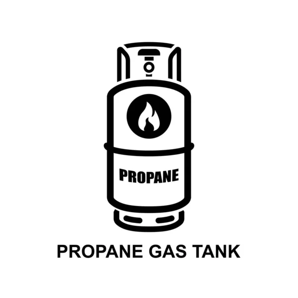 Icono Del Tanque Gas Propano Aislado Ilustración Del Vector Fondo — Vector de stock