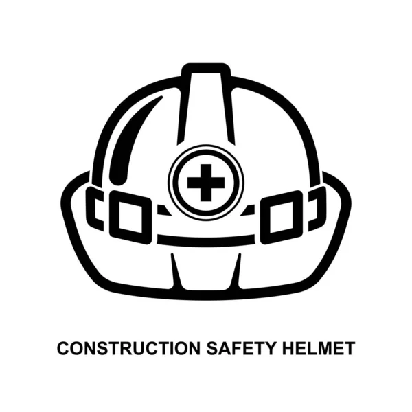 Иконка Защитного Шлема Фоне Векторной Иллюстрации — стоковый вектор