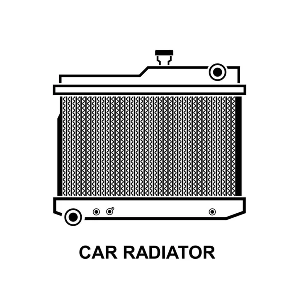 Иконка Радиатора Автомобиля Изолирована Фоновой Векторной Иллюстрации — стоковый вектор