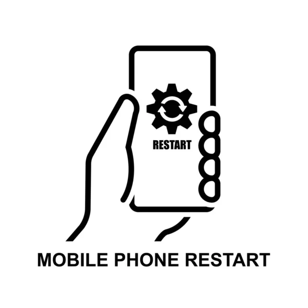Ikona Restartu Mobilního Telefonu Izolovaná Obrázku Vektoru Pozadí — Stockový vektor