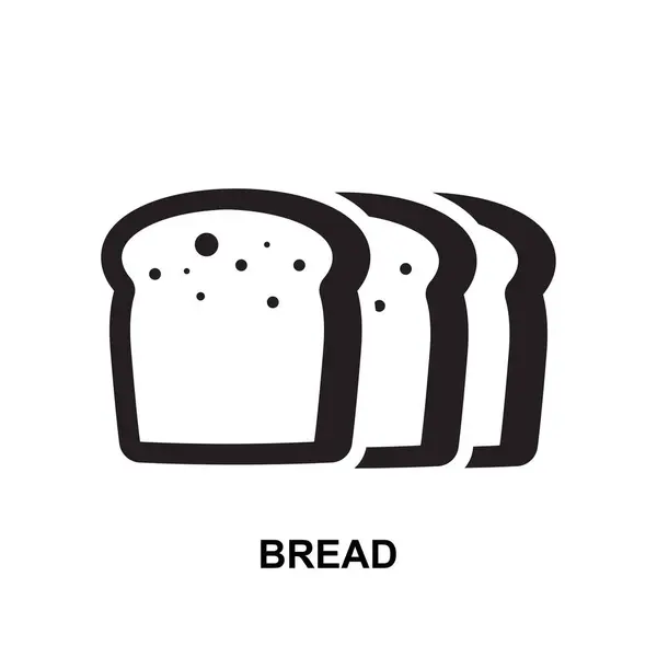 Brot Symbol Brot Scheiben Symbol Isoliert Auf Hintergrund Vektor Illustration — Stockvektor