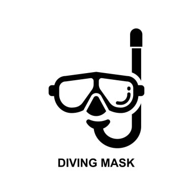 Diving mask icon. Snorkel icon isolated on background vector illustration clipart