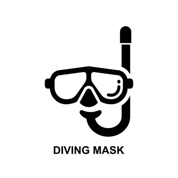Значок дайвинга. Иконка с трубкой изолирована на фоновом векторе