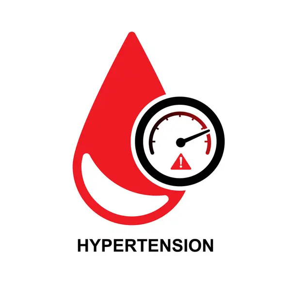 stock vector Hypertension icon. High blood pressure icon. Heart risk stroke isolated on background vector illustration.