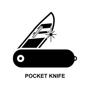 Cep çakısı simgesi arka plan vektör illüstrasyonunda izole edildi.