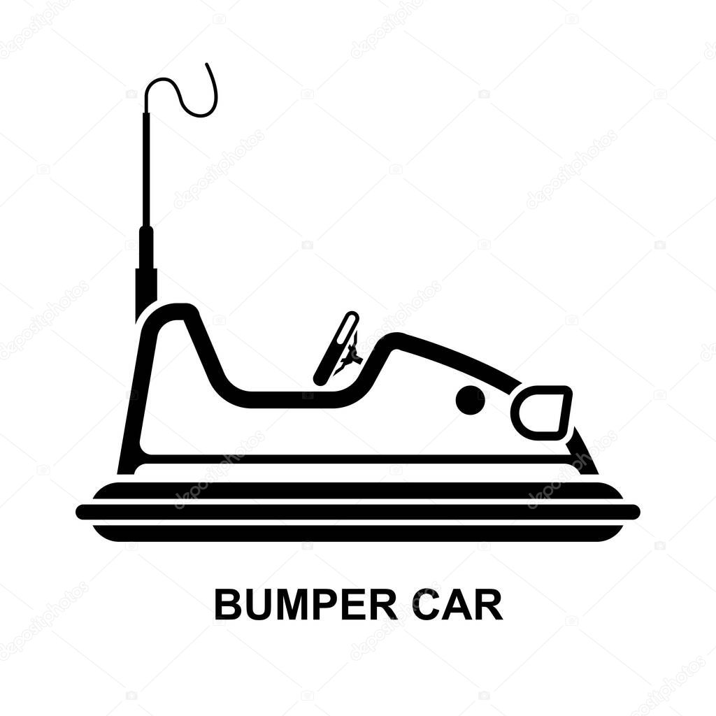 Bumper car icon vector illustration isolated on background.