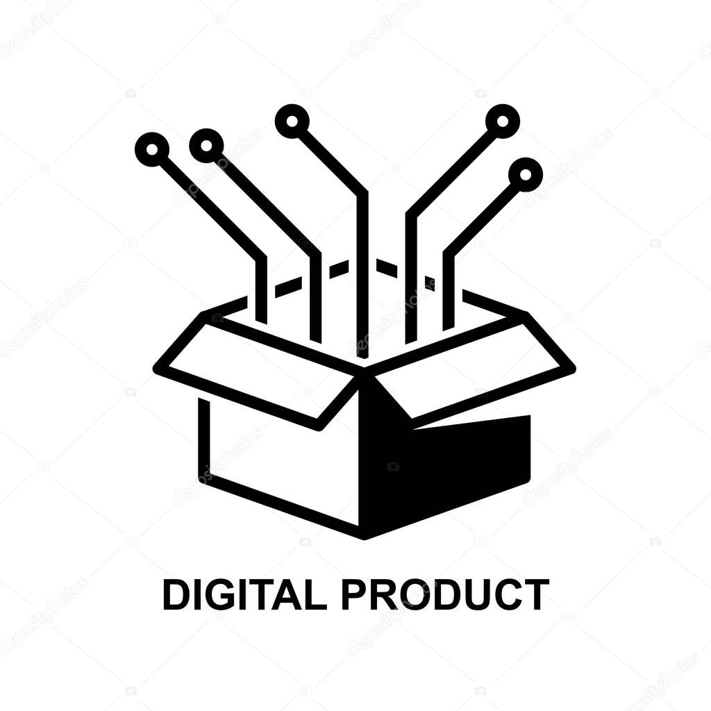 Digital Product icon isolated on background vector illustration.