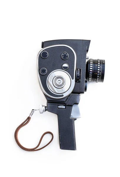 Старий Домашній Фільм Компактна Камера Ізольована Білому Тлі — стокове фото