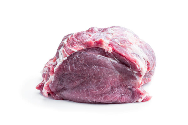 Raw pork  meat isolated on white background 