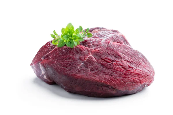 Мясо Красной Говядины Белом Фоне — стоковое фото