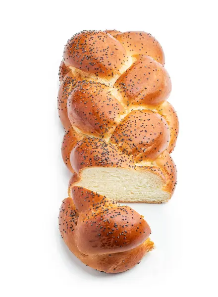 Пшеничный Хлеб Пшеничной Муки Изолирован Белом Стоковое Изображение