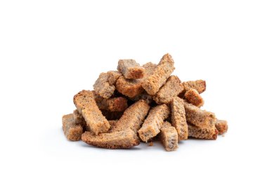 Rye Bread  crackers isolated on white background 