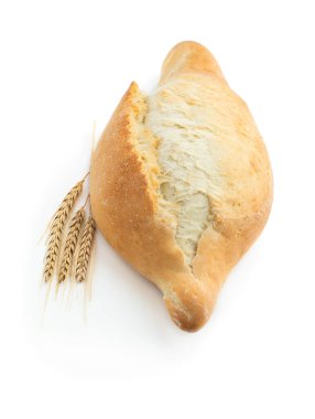 Beyaz buğday ekmeği ve beyaz kulaklar. 