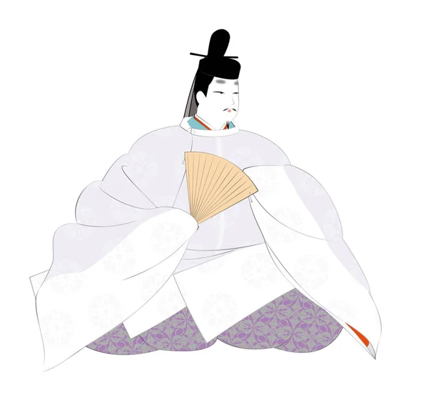 Een Man Een Kimono Noushi Het Klassieke Kostuum Van Japanse — Stockfoto