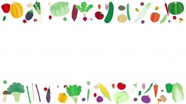Ilustracja Wideo Poruszających Się Warzyw — Wideo stockowe