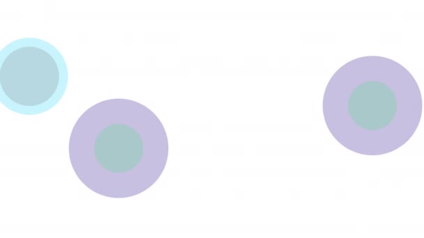 Abstract Illustration Background Randomly Floating Rotating Moving Circles — Stock Video