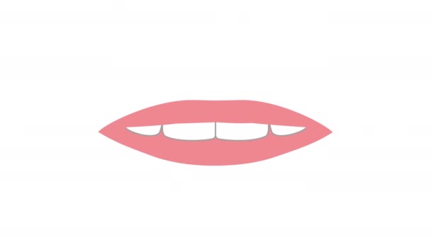 Wideo Wystającymi Zębami Pięknym Ustawieniem Zębów — Wideo stockowe