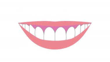 Şekerli gülücükler ve gülümseyen ağzın görüntüsü.