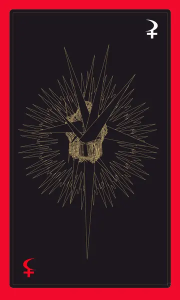 Tarot kartı tasarımı, Cross. Ters tarafa. Tarot arkaplanı 