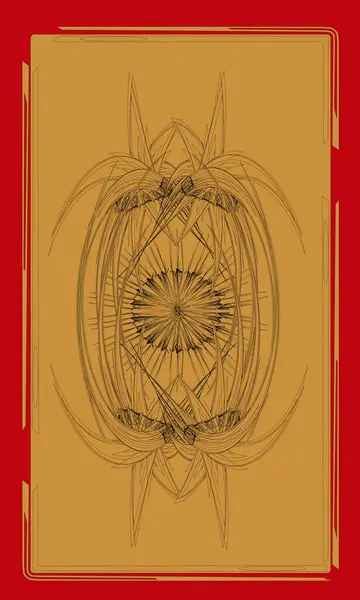 Tarot kartı tasarımı, kafeste güneş. Ters tarafa. Tarot arkaplanı
