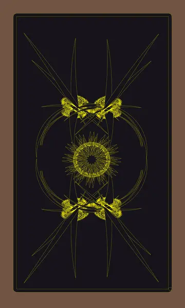 Tarot kartları - sırt tasarımı. Güneş