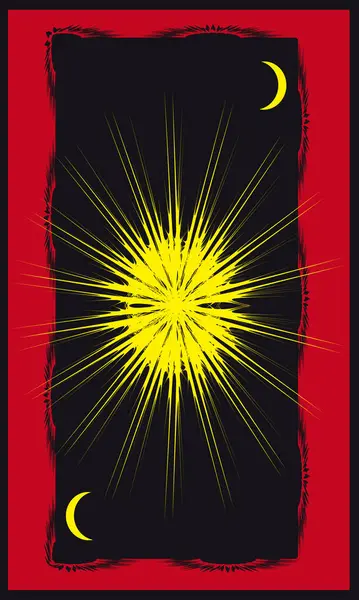 Tarot kartları - sırt tasarımı. Güneş