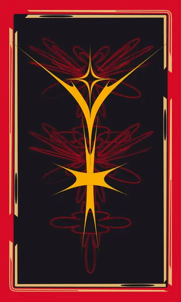Tarot kartları - arka tasarım, soyut desen