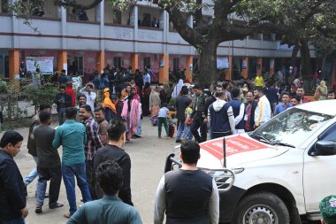 Adayları destekleyenler, 7 Ocak 2024 'te Dhaka, Bangladeş' teki 12.