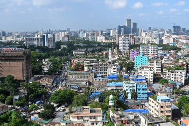 Bangladeş 'in başkenti Dhaka, Bangladeş' in 1 Ekim 2024 tarihli genel manzarası. Kuruldaki puan artışlarına rağmen, Dhaka Ekonomist İstihbarat Birimi 'nin (EIU) 2023 sıralamasında yaşanabilir yedinci şehir olarak sıralandı.