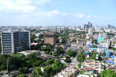 Bangladeş 'in başkenti Dhaka, Bangladeş' in 1 Ekim 2024 tarihli genel manzarası. Kuruldaki puan artışlarına rağmen, Dhaka Ekonomist İstihbarat Birimi 'nin (EIU) 2023 sıralamasında yaşanabilir yedinci şehir olarak sıralandı.