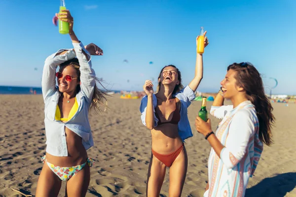 Skupina Přátel Party Pláži — Stock fotografie