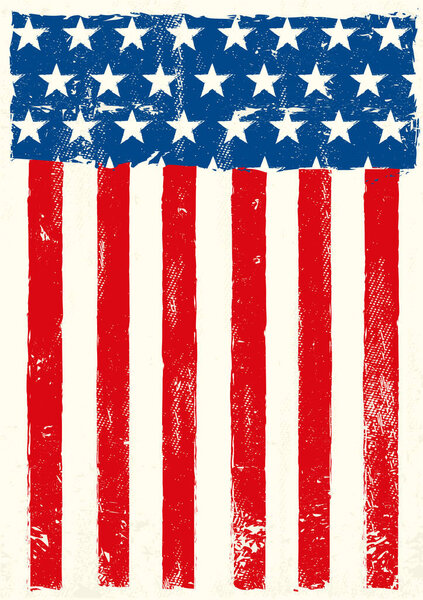 A grunge american flag for a poster