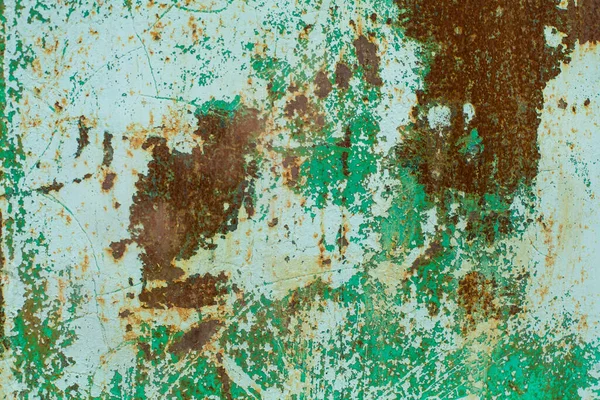 Sporco Metallo Vecchio Sfondo Verde — Foto Stock